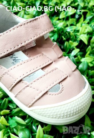 №19-24, Розови бебешки сандалки от Естествена кожа на Бабъл Кидс, снимка 2 - Детски сандали и чехли - 45528317