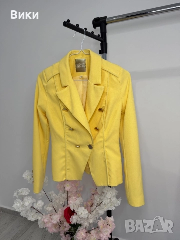 Алеса Alessa жълто сако размер S, снимка 3 - Сака - 52114242