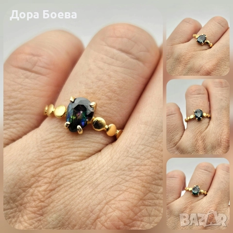 Сребърен пръстен: "Мистик", снимка 4 - Пръстени - 52672776