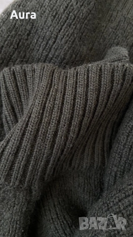 Dark green Mock neck sweater , снимка 2 - Блузи с дълъг ръкав и пуловери - 51822555