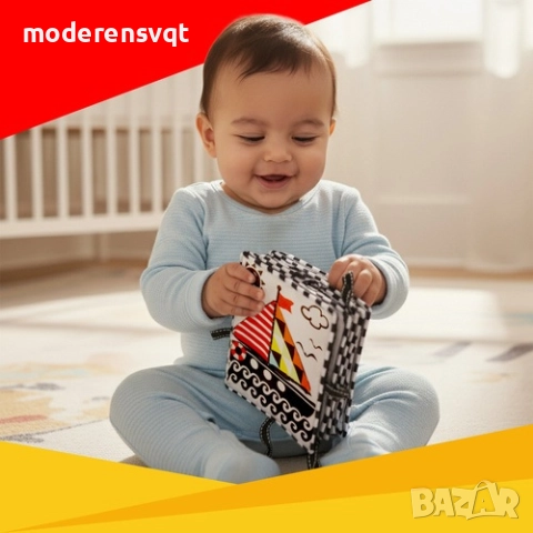 Сензорна книга, контрастна играчка за бебета, снимка 3 - Образователни игри - 52558622