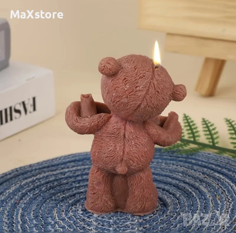 3D 2 модела Мече сърце надпис Силиконов молд форма за свещи гипс сапун смола , снимка 4 - Форми - 51996729