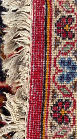 Огромен персийски килим Кашан 4х3м , снимка 6 - Килими - 50251429