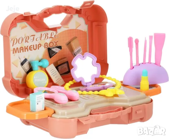 Детски комплект за грим Portable Makeup Box, снимка 4 - Играчки за стая - 48476147