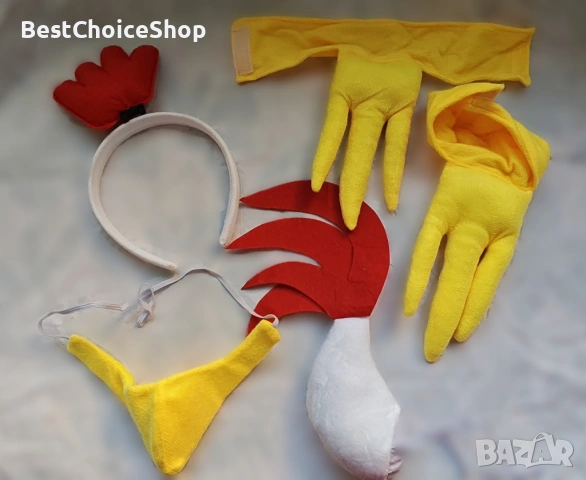 Карнавален костюм Пиле – забавен комплект аксесоари, снимка 2 - Други - 53217935