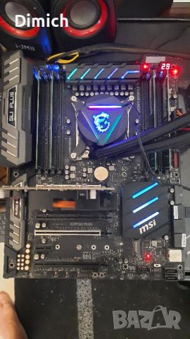 Дънна платка MSI X299 SLI PLUS процесор i7 7800X, снимка 1 - Дънни платки - 46280540