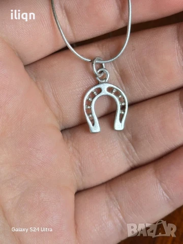 Сребърен синджир с висулка. 40см. Цена 22,99лв. За Севлиево безплатна доставка. , снимка 3 - Колиета, медальони, синджири - 50506619