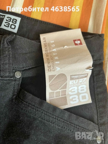 Нов работен дънков карго панталон Engelbert Strauss, снимка 7 - Панталони - 53174857