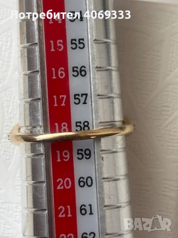 Златен пръстен 💍 2.3 гр 14к 58р-р(18.5мм) , снимка 2 - Пръстени - 51648415