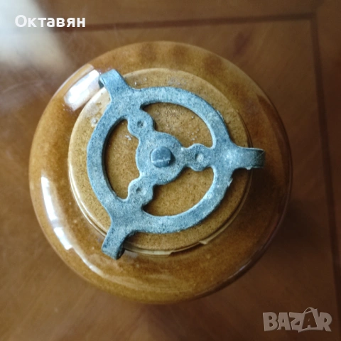 Керамичен буркан,бутилка за съхранение 19 век, снимка 7 - Антикварни и старинни предмети - 53240812