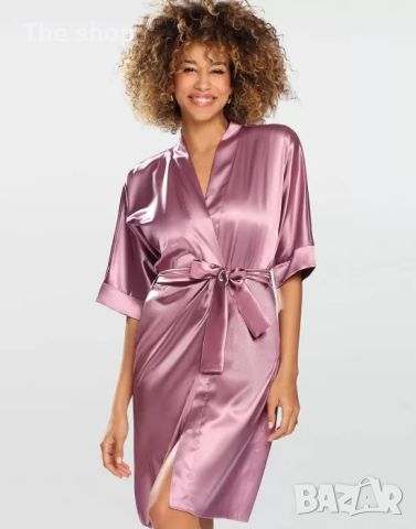 Сатенен дамски халат в розов цвят Nable 100 DKaren (008)