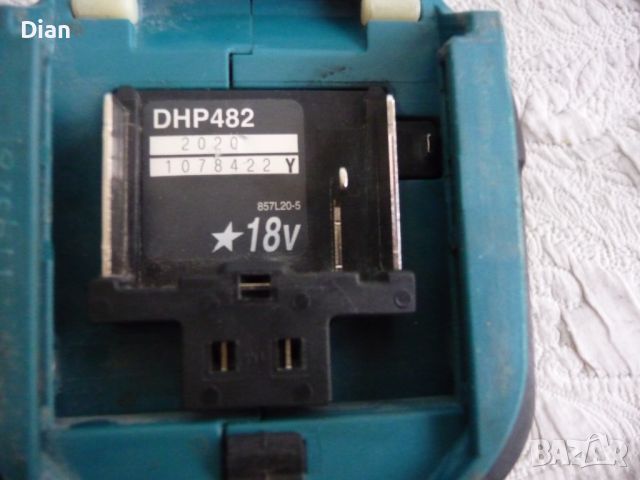 Акумулаторен винтоверт Makita DHP482, снимка 6 - Винтоверти - 46803967