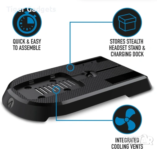 STEALTH SP-C60 Charging Station – зарядна станция и стойка за слушалки за PS4, снимка 3 - Аксесоари - 53976385
