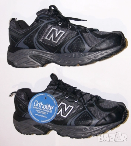 НОВИ Оригинал Американски New Balance Мъжки МАРАТОНКИ № 42,5 Сникърси Спортни Обувки с връзки БАРТЕР, снимка 2 - Маратонки - 52181577