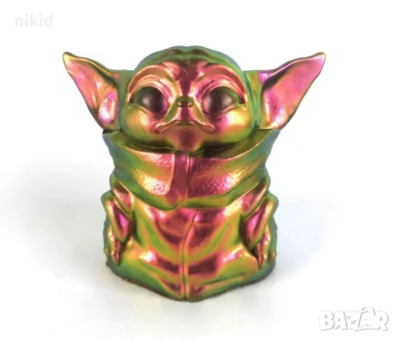 3d Йода от Star wars междузвездни войни силиконов молд форма фондан шоколад гипс свещ смола декор , снимка 2 - Форми - 51449013
