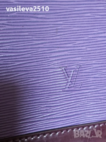 Louis Vuitton дамска винтидж лилава чанта , снимка 6 - Чанти - 53891161