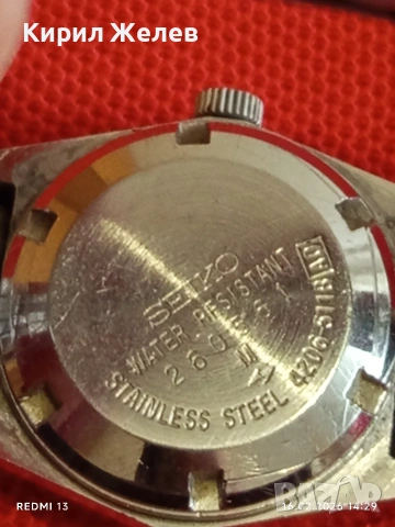 Стар марков дамски часовник SEIKO 5 рядък за КОЛЕКЦИЯ 51884, снимка 6 - Антикварни и старинни предмети - 53495257