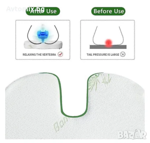 Възглавница за сядане,за кола ,за офис за вкъщи ,Супер Комфортс мемори пяна и бамбукови нишки, снимка 6 - Аксесоари и консумативи - 49661099