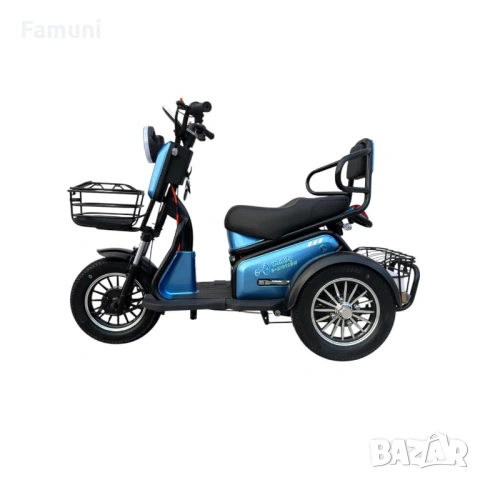 Електрическа Триколка PUDDING 1800W - Синя, снимка 3 - Мотоциклети и мототехника - 53777325