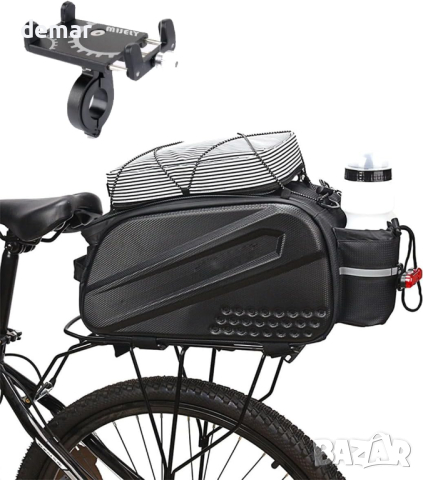 Чанта за заден багажник за велосипед, 10 л, водоустойчива, светлоотразителна, снимка 1