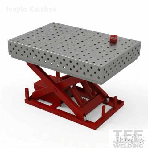 Заваръчна маса ProWeld INOX 1500×1000 мм-хидравлична повдигаща система