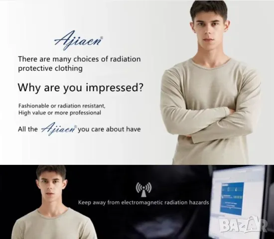 Екраниран Клин Сребърни Нишки Радиационна Защита от Електромагнитно Излъчване EMR EMP Защита от ЕМП, снимка 12 - Други - 50007706