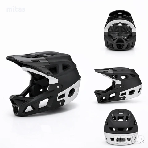 Кросова каска MARTAR, Full Face, ЕN Сертифицирана, Олекотена (690g), Размер: S/M, снимка 5 - Аксесоари за велосипеди - 53110321