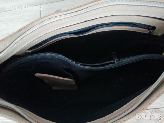 Италианска кожена чанта, снимка 3 - Чанти - 44993220