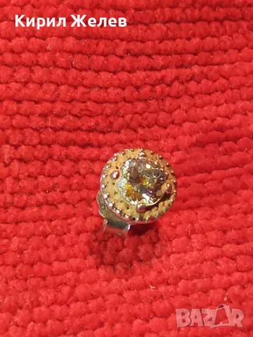 КРАСИВА СКЪПОЦЕННА СРЕБЪРНА ОБЕЦА СРЕБРО 925 с ЮВЕЛИРНО ФАСЕТИРАН ЦИРКОН 27526, снимка 9 - Обеци - 49551499