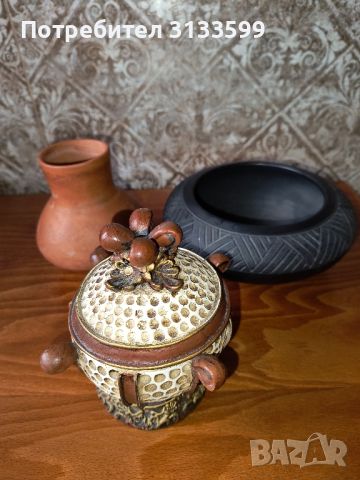 Керамични вази, чаши; Кутия за бижута от кокосов орех , снимка 11 - Декорация за дома - 45264133