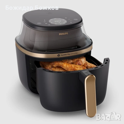 Еър фрайер Philips Series 3000 4.2 L (NA322/00), снимка 4 - Печки, фурни - 53467656