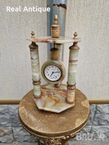 Уникален антикварен колекционерски каминен часовник RUHLA 