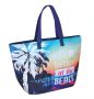 Плажна чанта Blue Sunset Palm Trees & Bag 55x20x40см, снимка 1