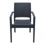 Стилен градински стол - Черен, снимка 3