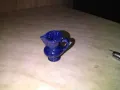 Dark cobalt blue creamer vintage shawnee USA Pottery miniature Jug Pitcher vase shawnee САЩ керамика, снимка 2