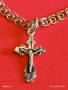 Сребърна гривна с кръст разпятие Христово нежна елегантна 34187, снимка 2
