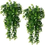Нови Фалшиви висящи растения евкалипт 2 броя реалистичен зелен декор стая, снимка 1