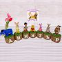 Керамични кубчета с букви за изписване на детско име / Именки Мечо Пух и приятели 