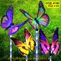 Соларна лампа за декорация на градината - Пеперуда - КОД 4160, снимка 1 - Соларни лампи - 45510559