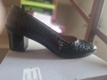 нови обувки черен лак кроко, снимка 2