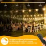 Warlisou външни фестонни светлини, 15 метра, нечупливи LED крушки, дистанционно, снимка 3