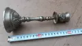 масивен дебело посребрен свещник , снимка 10