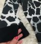 РАЗКОШНА блуза в черно-бял леопардов принт с катарама със сребристи камъчета , снимка 4