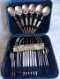 СССР комплект посребрени стари прибори за хранене , снимка 4
