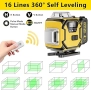 Лазерен нивелир 360°,самонивелиращ се,16 линии,4×360°,4D , снимка 2