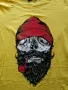 Жълта тениска Череп с брада. размер L-XL. DRONE., снимка 2