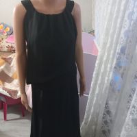 Красива черна дълга рокля Junona, снимка 1 - Рокли - 45701149