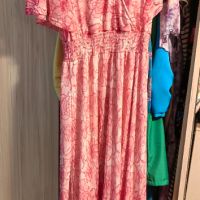 Розова миди рокля, снимка 1 - Рокли - 45400077