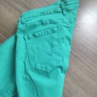 Дамски зелен панталон еластичен , снимка 3 - Панталони - 45481087