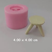 3D Трикрака табуретка маса масичка стол силиконов молд форма калъп фондан гипс, снимка 1 - Форми - 45560412